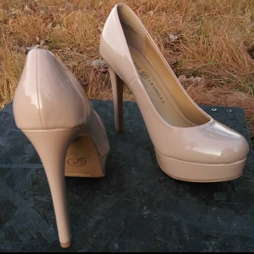 Nude Patent Pumps Chinese Laundry